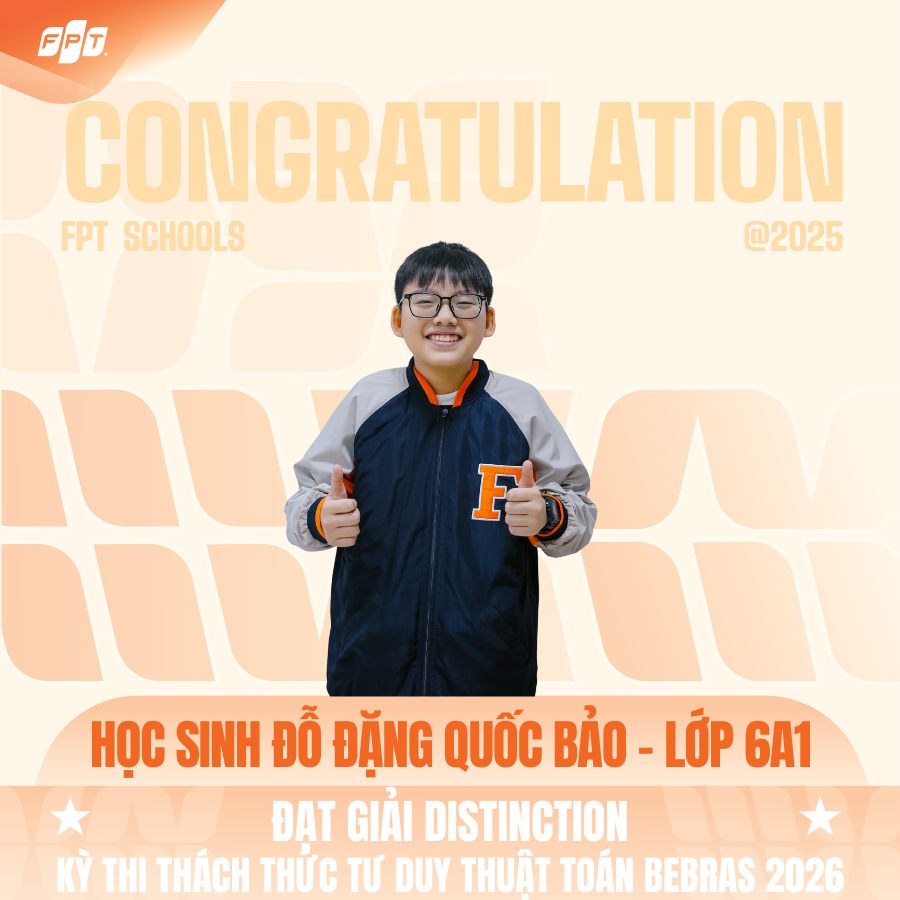 Học sinh FTP School Thanh Hoá đạt thành tích ấn tượng tại kỳ thi BEBRAS