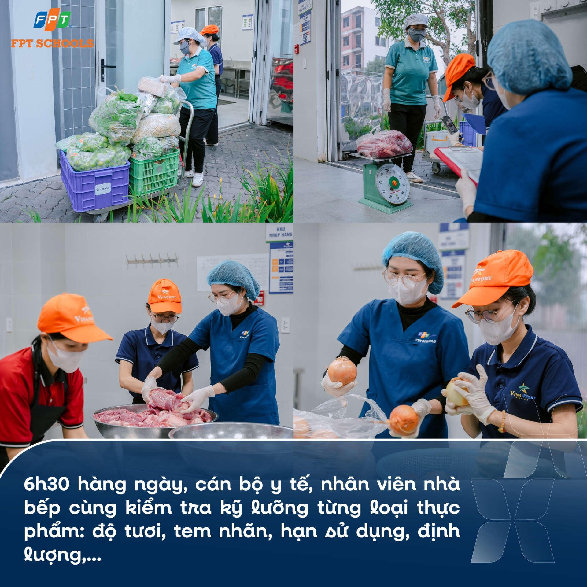 Bếp ăn bán trú FPT School Thanh Hóa – Chăm chút từng bữa ăn chuẩn quy trình “bếp một chiều”