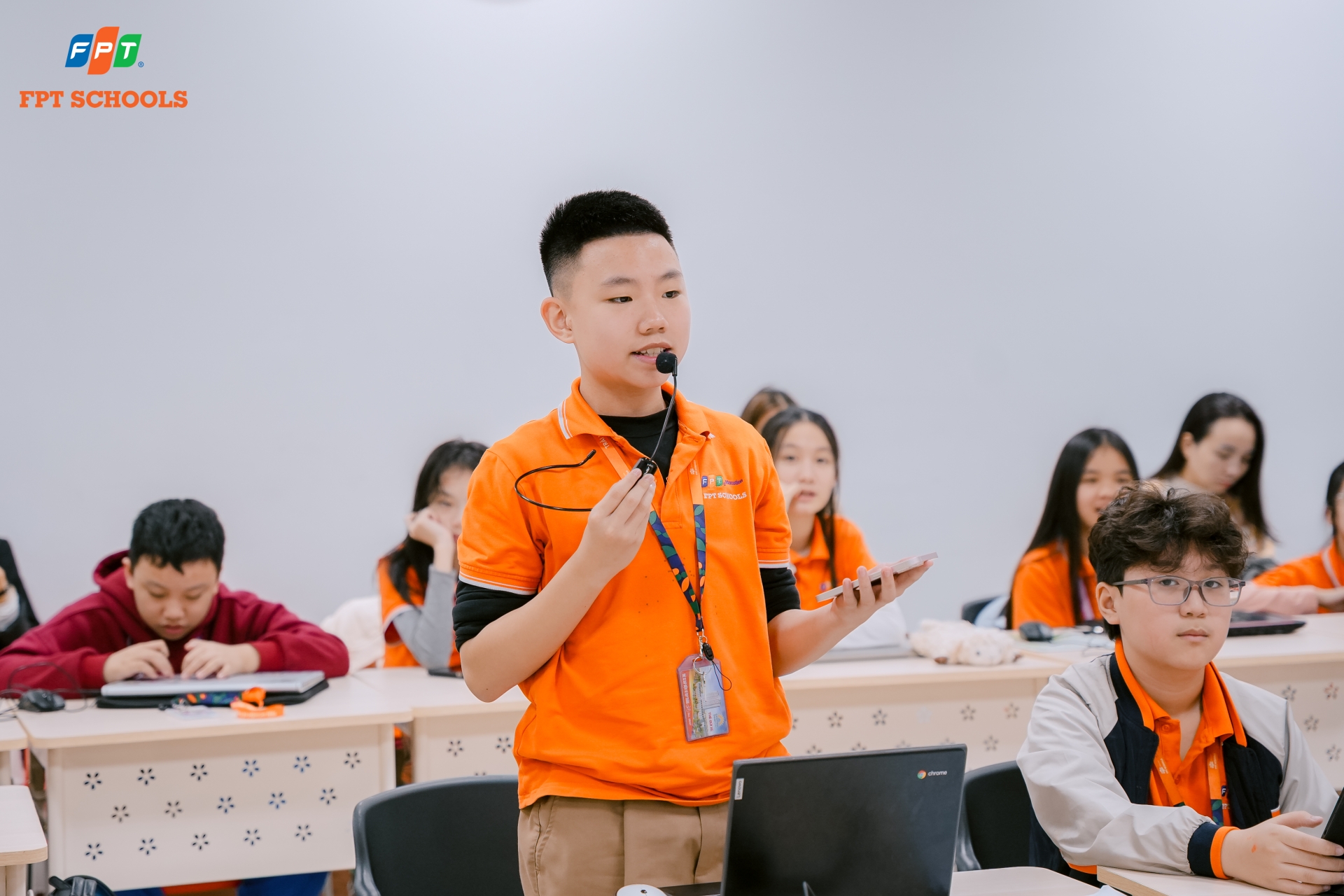 Học sinh Nhà F Thanh Hóa học tiếng Anh qua tranh luận liên trường