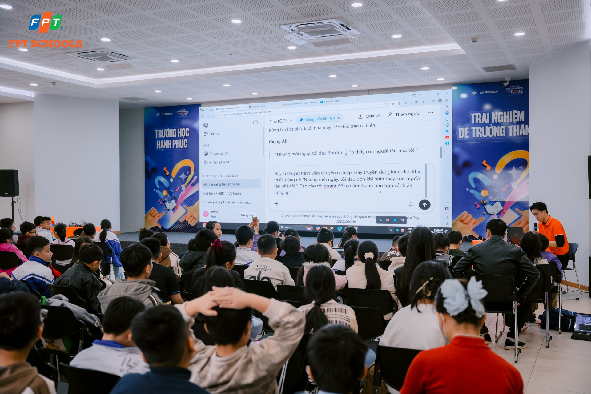 Gần 400 học sinh tham gia buổi đào tạo trực tiếp thứ 3 trước thềm FPT Schools AI & Robotics Challenge 2026