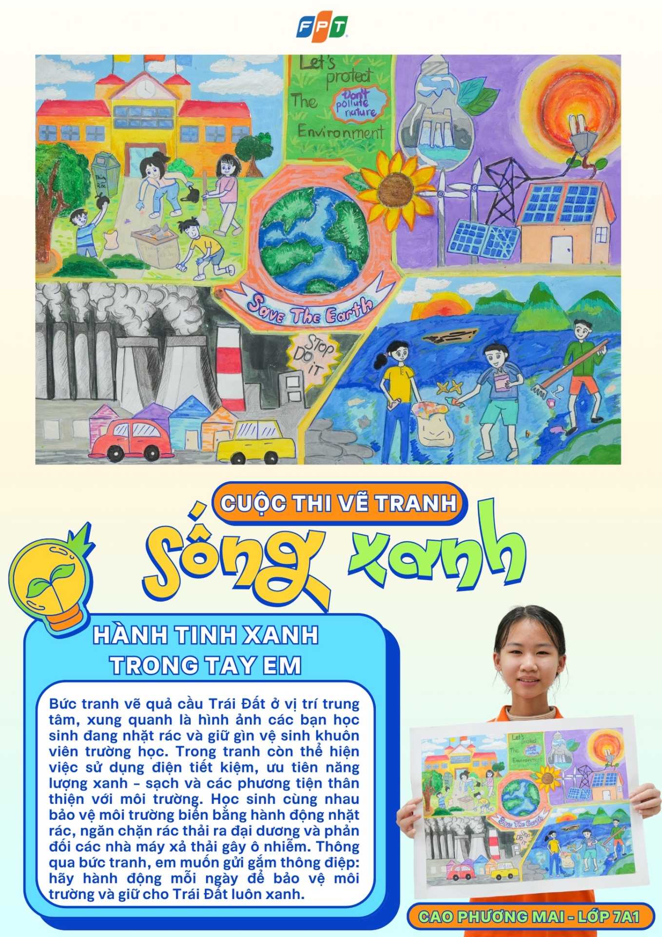 Hoạ sĩ nhí Nhà F lan toả thông điệp sống xanh qua cuộc thi Đan Mạch trong mắt em 2025-2026