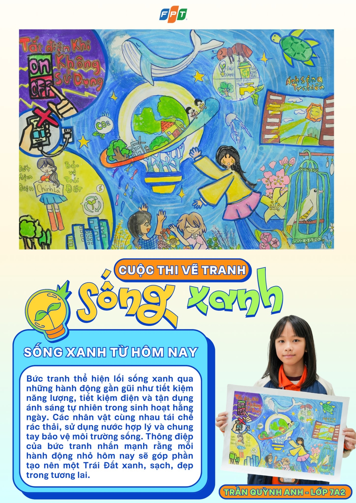 Hoạ sĩ nhí Nhà F lan toả thông điệp sống xanh qua cuộc thi Đan Mạch trong mắt em 2025-2026