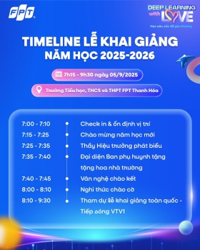 Thầy trò FSchool Thanh Hóa sẵn sàng hoà nhịp trong Lễ khai giảng chung toàn quốc