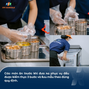 Bếp ăn bán trú FPT School Thanh Hóa – Chăm chút từng bữa ăn chuẩn quy trình “bếp một chiều”