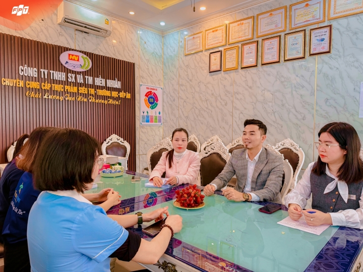 Fschool Thanh Hoá kiểm tra chất lượng nhà cung cấp - Đảm bảo nguồn thực phẩm an toàn cho học sinh